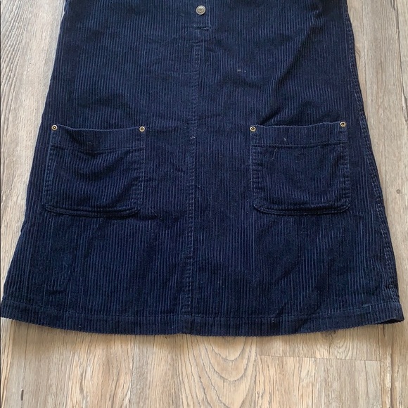 Vintage Navy blue cord pinafore dress - Picture 4 of 5